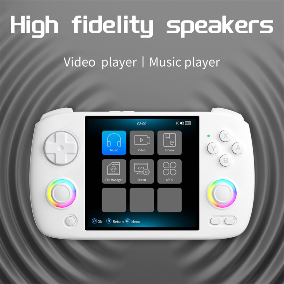 Rg Cubexx Retro Handheld Games Console 32G+64G Rgb Joystick White 4852739703853