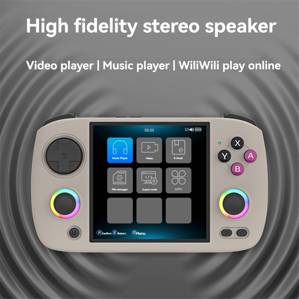 Rg Cubexx Retro Handheld Games Console 32G+64G Rgb Joystick Gray 4852739702856