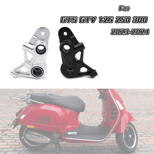 Support d'étrier avant de moto argenté 2