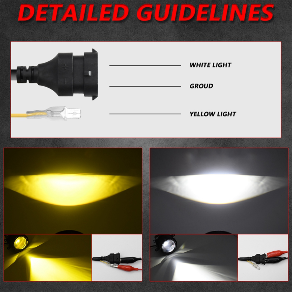 Led Fog S Projector Lens High+Low Beam Fog Lamp Light 4852739708773