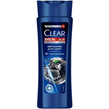 Clear Men Anti-Dandruff Shampoo Deep Cleanse 200ml | Activated Charcoal & Vitamin B3 | 10X Deep Scalp Cleanse | Eliminates Dandruff & Itchy Scalp