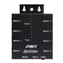 DMX512 Spillter 8 Ports Channels Isolated 3Pin Optical EU Plug