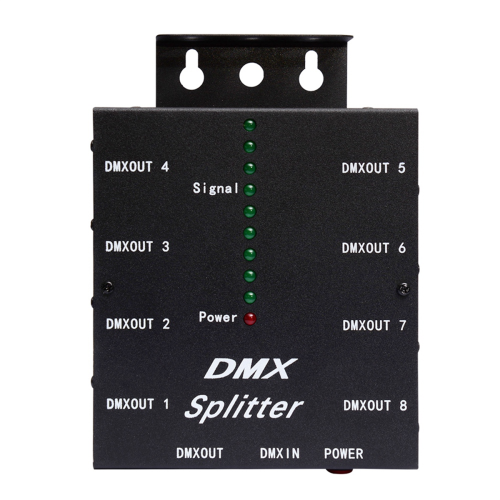 DMX512 Διαχύτης 8 θυρών καναλιών με απομονωμένο οπτικό βύσμα EU 3 ακίδων
