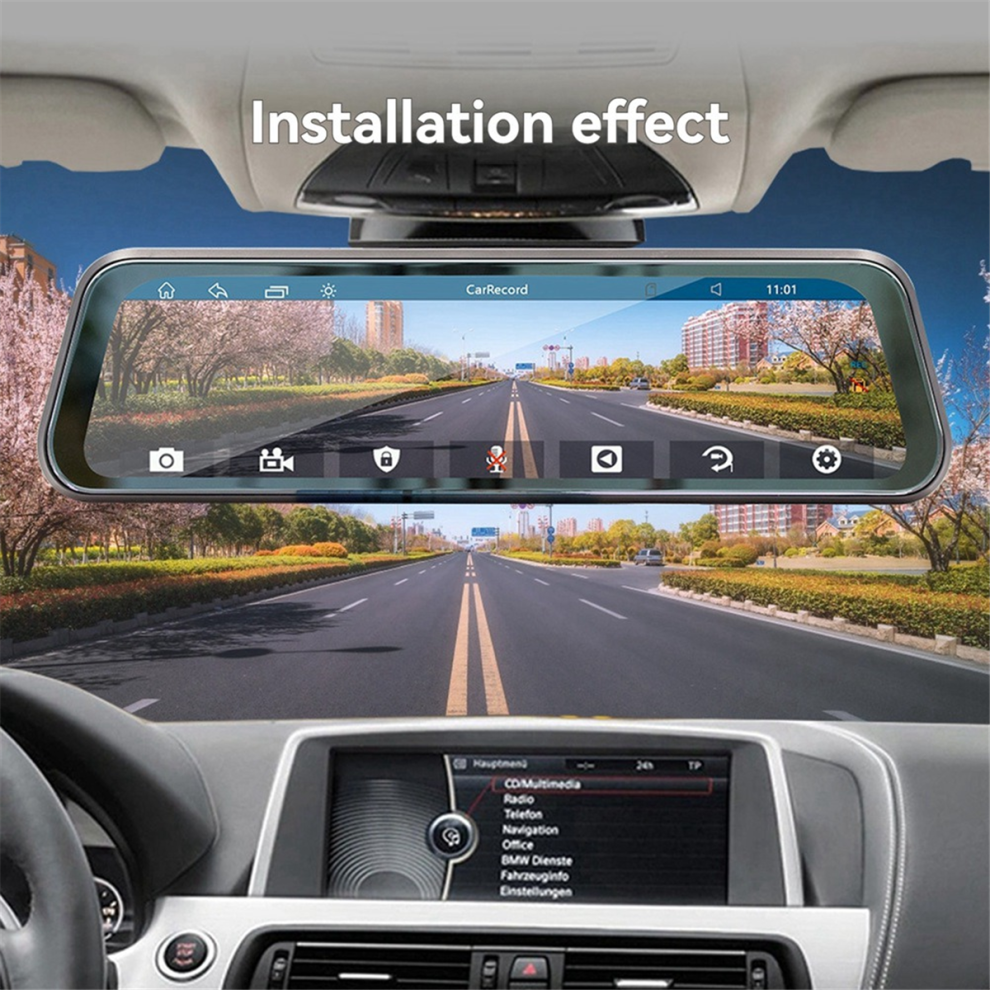 Rearview Mirror Recorder 9.36 Inch Carplay Driving Recorder Gold 4852739712800