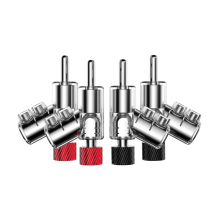 M21R Real Rhodium Plated 45 Degree Banana Connector