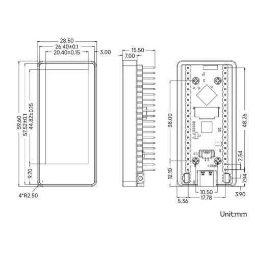 ESP32 S3 1.91inch AMOLED Display Screen with WIFI/BTL PSRAM,B 2