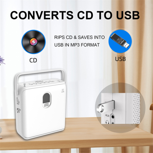 Portable Bluetooth CD Player with Vertical Design,CD Speakers 2