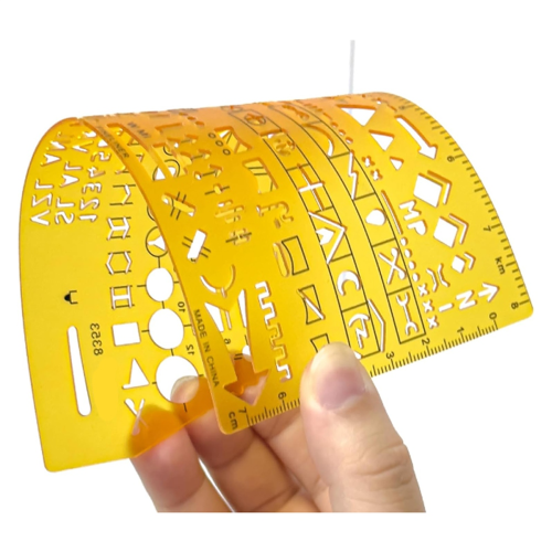 Conjunto de estênceis para marcação de mapas - com escalas de 1:50.000 e 1:100.000 1