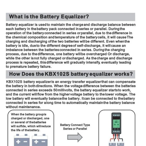 KBX102S Voltage Controller Battery Equalizer Batteries Monitor 1