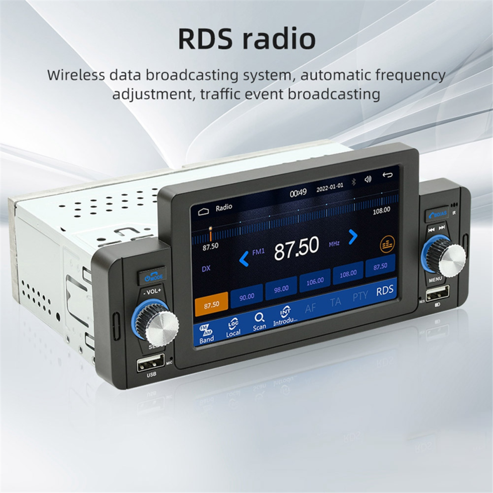 1 Din 5 Inch Car Radio Carplay Stereo Bluetooth Mp5 Player 4852739716716