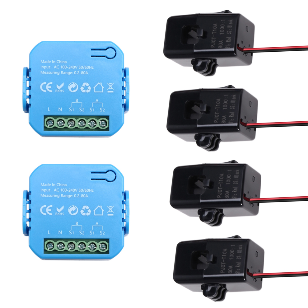 2Pcs Tuya Smart Energy Meter Power Production Consumption 4852739719632