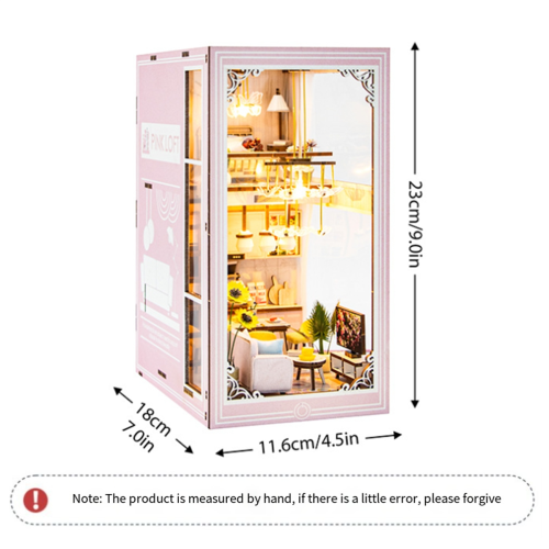 DIY Book Nook Kit Μινιατούρα Κουκλόσπιτο με Φωτισμό LED 3D Μοντέλο Παζλ 1