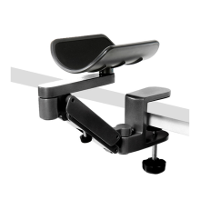 Metal Adjustable Arm Rest Wrist Support Extended Mouse Pad Black