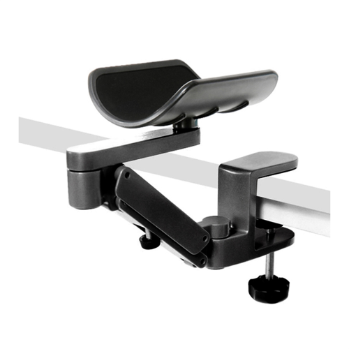 Metal Adjustable Arm Rest Wrist Support Extended Mouse Pad Black
