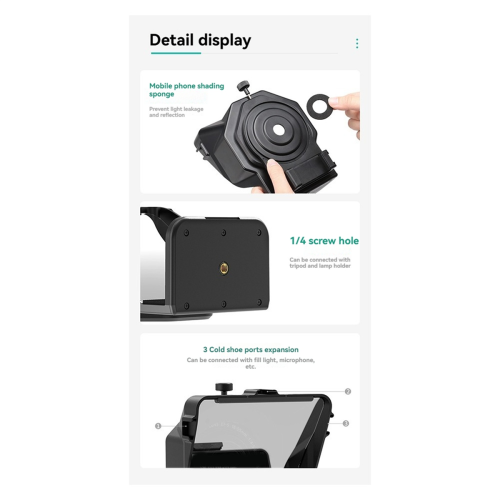 Portable Teleprompter for Smartphones with Remote Control 1