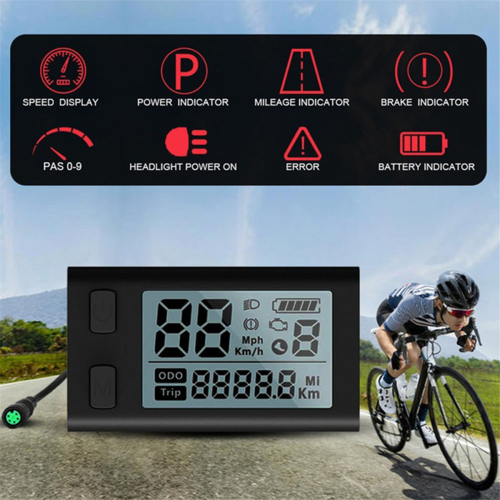 510S Ebike LCD-Display für BBS01/BB02/Mittelmotor 24V36V48V 1