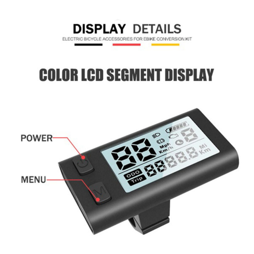 510S Ebike LCD-Display für BBS01/BB02/Mittelmotor 24V36V48V