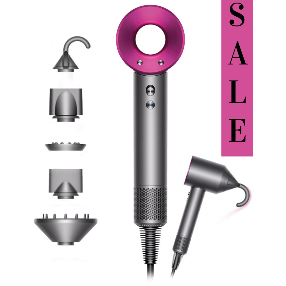For Dyson Supersonic Hair Dryer - Iron & Fuchsia with Warranty