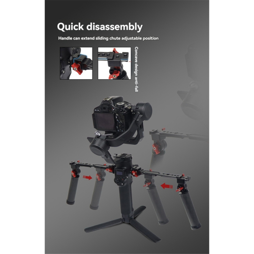 Gimbal Handgrip for RS2/3/4 Foldable Carbon Handle Grip, B 2