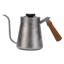 Handbrühkessel mit Holzgriff, Kaffee-Handbrühkessel, wie abgebildet