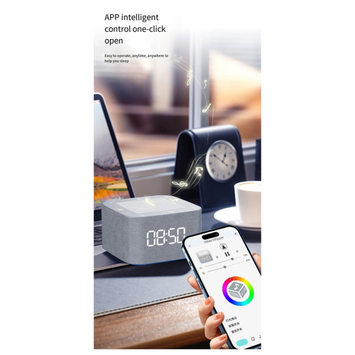 Alarm Clock Sleep Sound Machine 8-Color Night Light 1