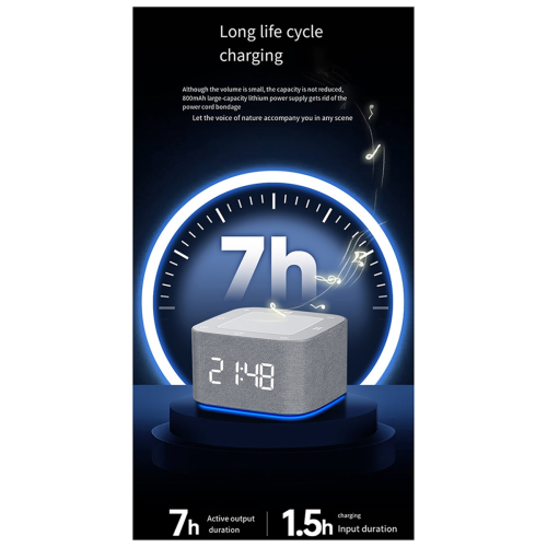Alarm Clock Sleep Sound Machine 8-Color Night Light