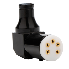 Hifi Vinyl LP Phono 5pin DIN Plug 90degree Seat Female DIN