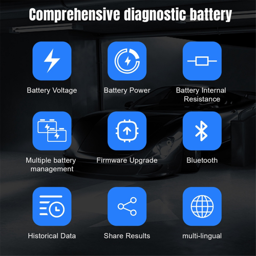 BK100 Car Wireless BT Battery Tester 2