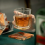 Wood Coasters Set with Epoxy Resin - Modern Coasters with Holder 5