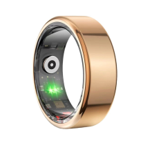 Anillo inteligente R06, monitor de salud, monitor de ritmo cardíaco y sueño, dorado