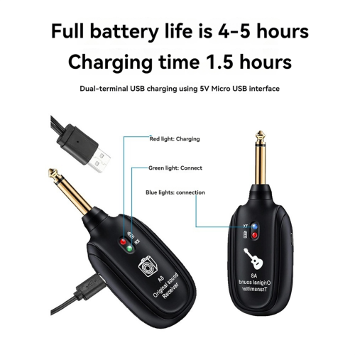 Wireless Guitar System UHF Audio Wireless Transmitter Receiver 1