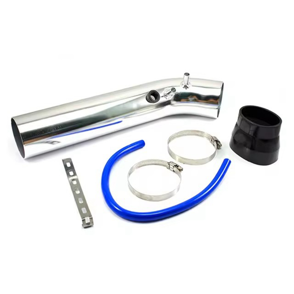 Car Air Intake Pipe Modification Kit 76Mm Intake Duct Pipe Silver 4852739755142