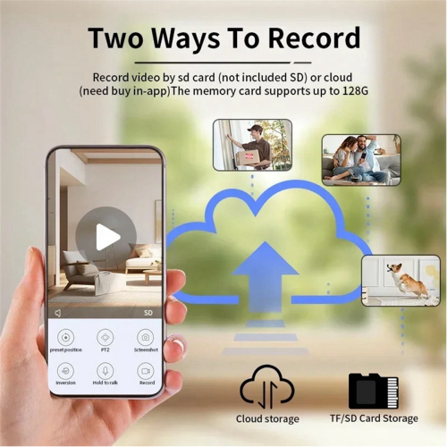 Wireless Wifi Camera Auto Tracking AI Human Detect Baby Monitor(EU) 2