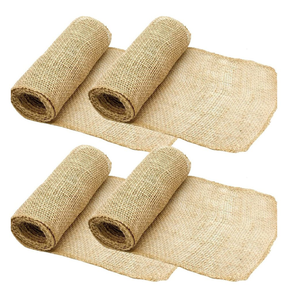 Lot de 6 rouleaux de toile de jute naturelle pour protection de tronc d'arbre 20 x 450 cm