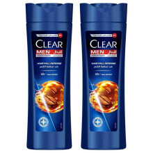 Clear Hair Fall Defense Anti-Dandruff Shampoo 400ml (Pack of 2) | Strengthens Hair & Reduces Hair Fall | Deep Cleanse for Scalp | Anti-Itch Formula