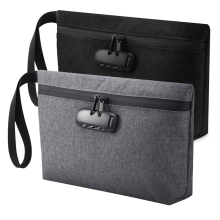 Bolsa de dinheiro com trava, bolsa de dinheiro segura para viagem, depósito bancário, carteira