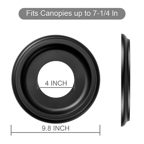 2 Packungen geformte PU-Deckenmedaillons schwarz 2