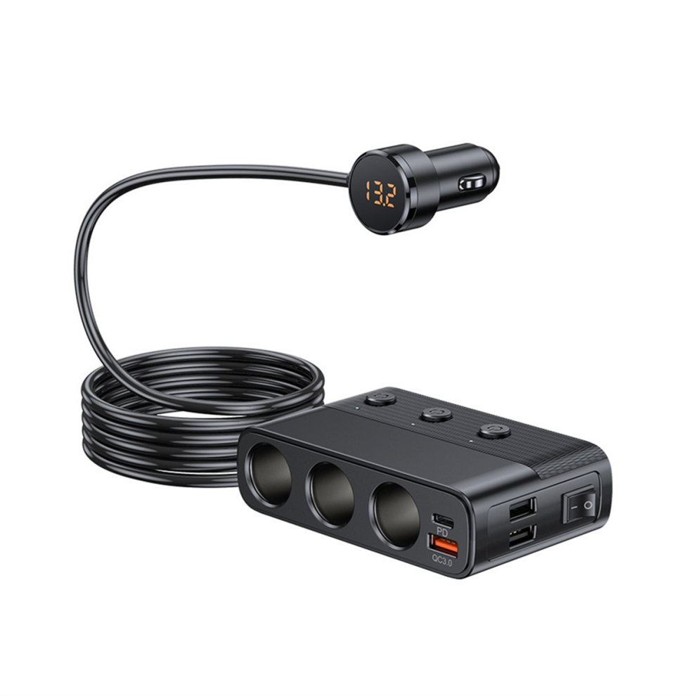 Car Charger Adapter 127W With Pd Qc3.0 Usb & Type-C Ports Splitter 4852739773429