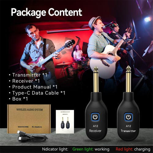 Electric Guitar Wireless Transmitter Transceiver A12 1