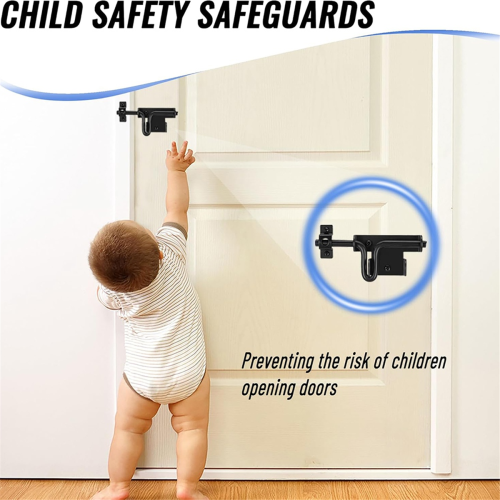 Slide Bolt Gate Latch,Sliding Bolt Door Lock with Padlock Hole 2
