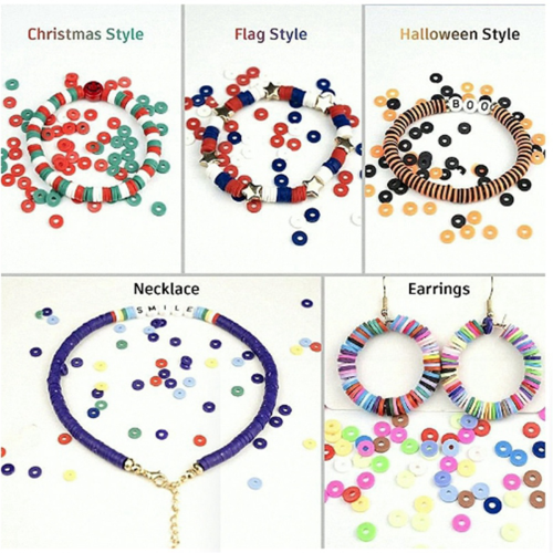 6MM 24 Rainbow Color Flat Chip Beads for Making Letter Beads 2
