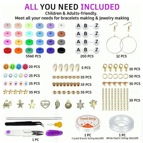 6MM 24 Rainbow Color Flat Chip Beads for Making Letter Beads 1