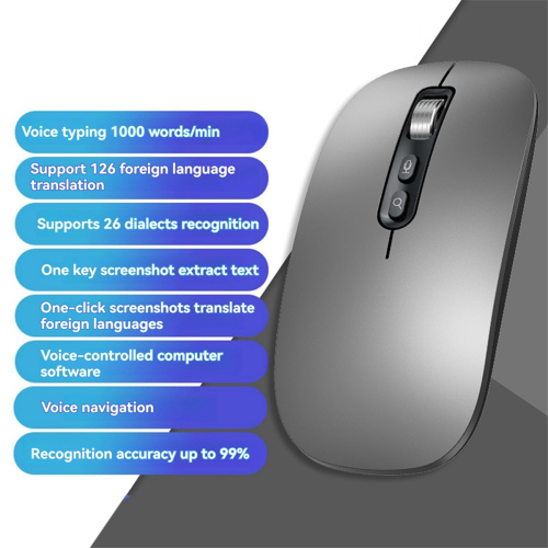 AI Smart Voice Mouse Voice to Text Mouse Rechargeable for Laptops,B 2