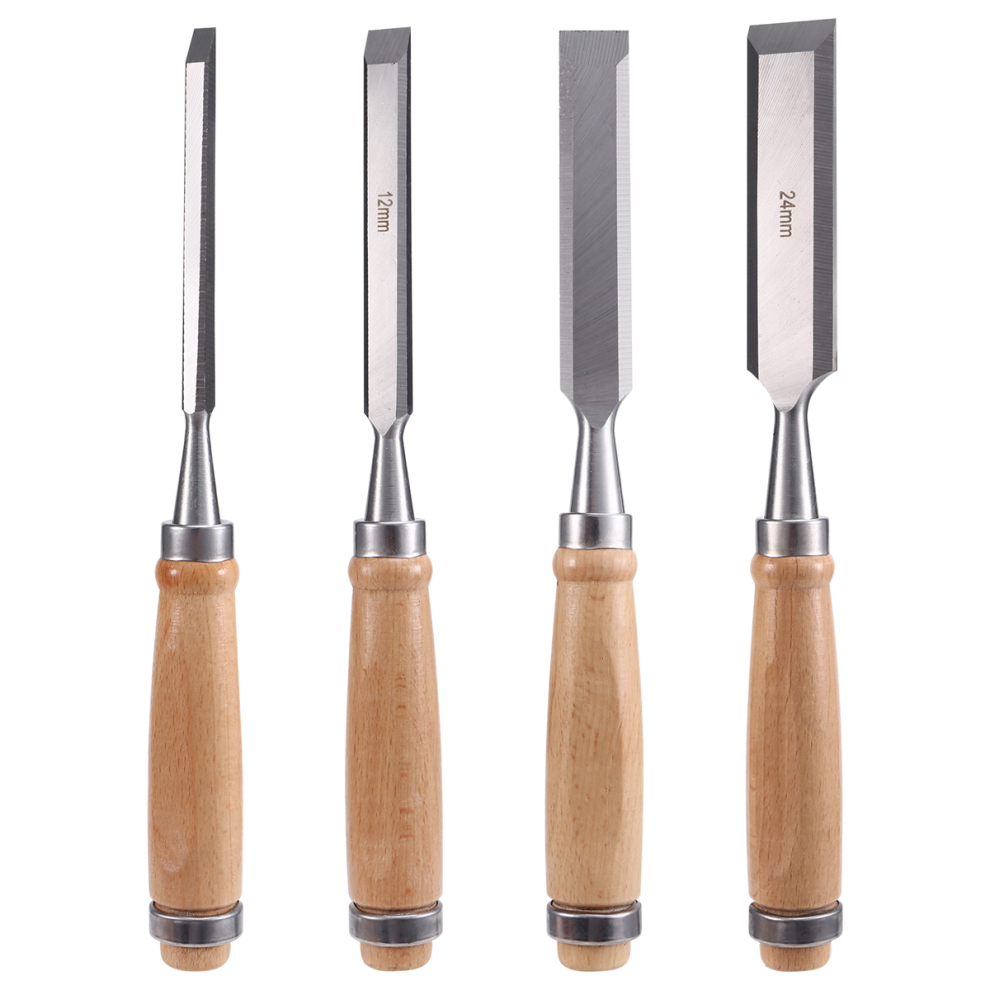 4Pcs Wood Chisels Tool Set For Carpenter 6/12/18/24Mm 4852739783244