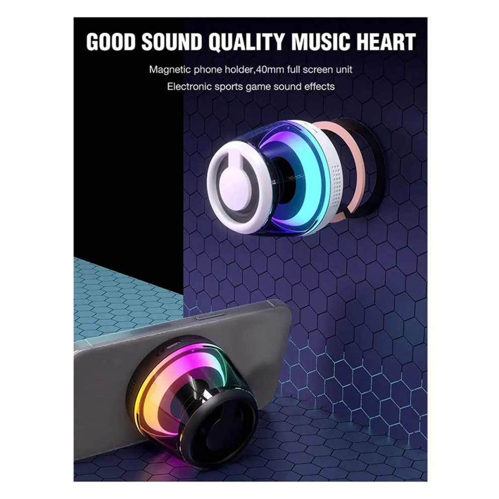 Magnetic Bluetooth Speaker With Rgb Lighting,Portable Sound Box,A 4852739785767