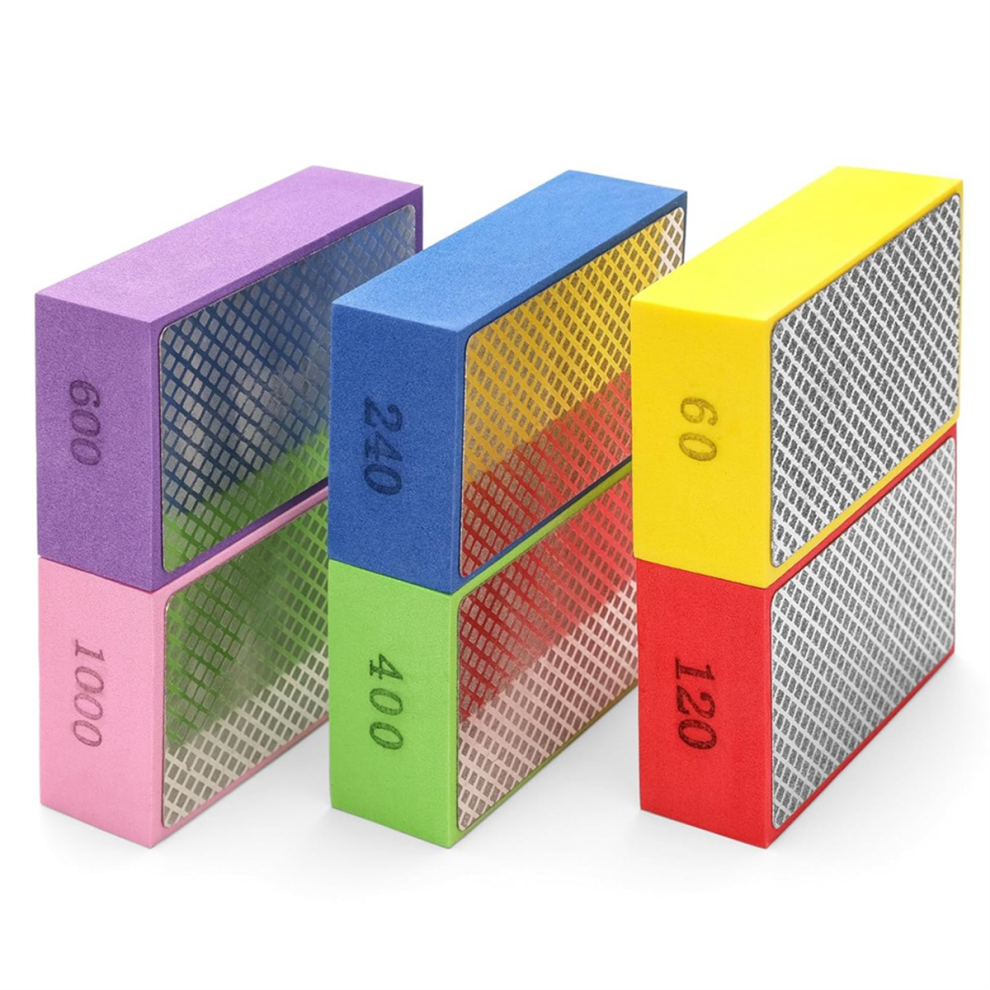 6Pcs Diamond Hand Polishing Pads, Wet & Dry Diamond Sanding Pads 4852739781868