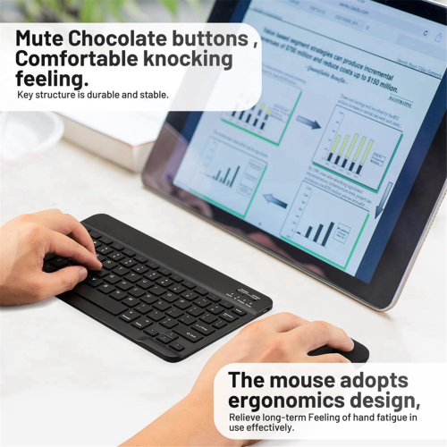 Bluetooth Keyboard with Battery-Powered Mouse for Android A 2