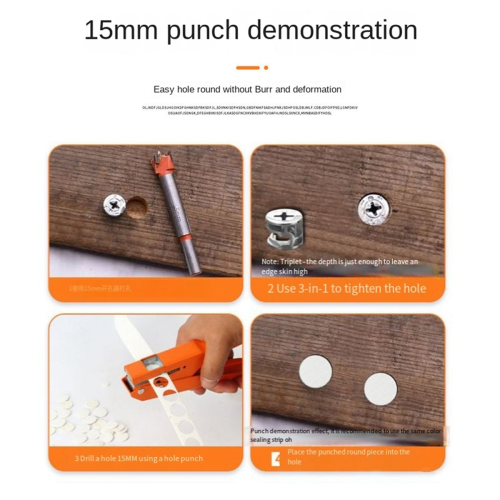 Handheld Paper Hole Punch, Edge Banding Special Punch 2