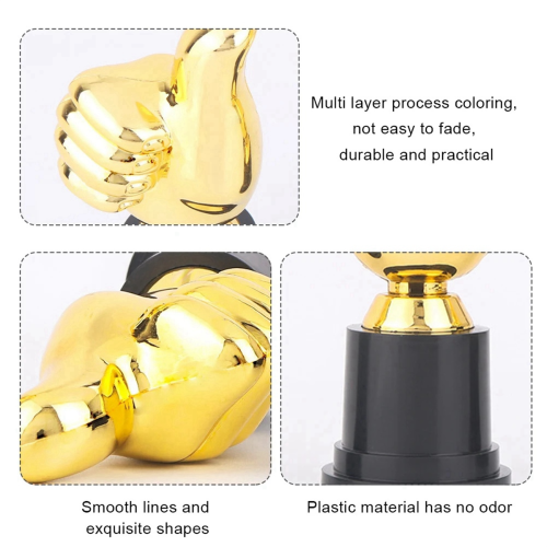 10 stuks Thumbs Trofee Plastic Gouden Trofeeën Mini Overwinningstrofeeën 1