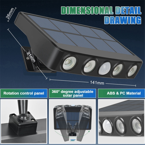 Solar Outdoor Lights with Motion Sensor Solar Lights for Garden,A 1